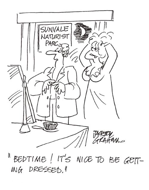 "Bedtime! It's nice to be getting dressed."