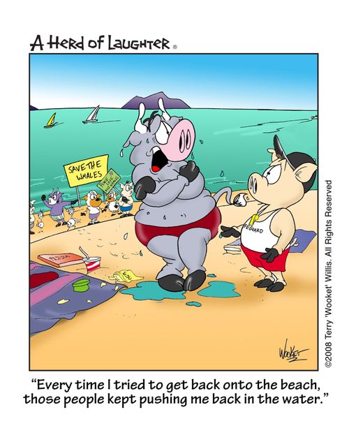 'Every time I tried to get back to the beach, those people kept pushing me back in the water.'