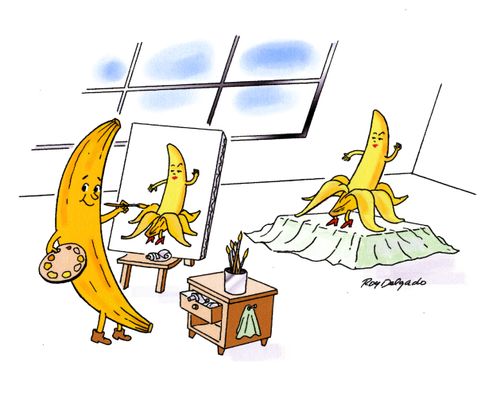 Bananas body art.