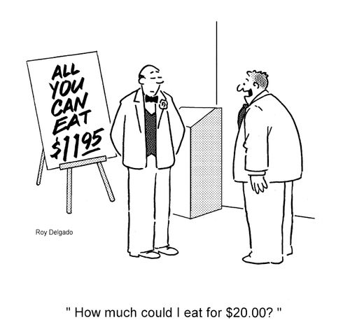 'How much could I eat for $20.00?'