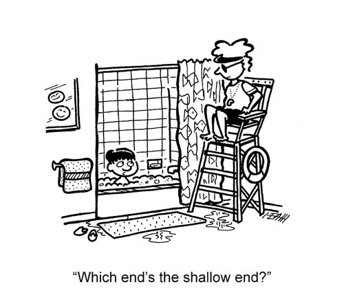 'Which end's the shallow end?'