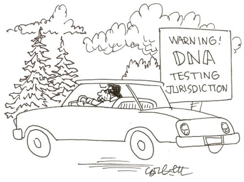  'WARNING!  DNA testing jurisdiction.'