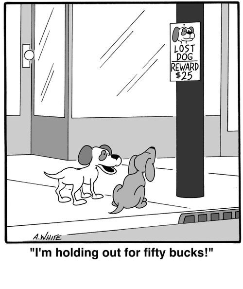 'I'm holding out for fifty bucks!'