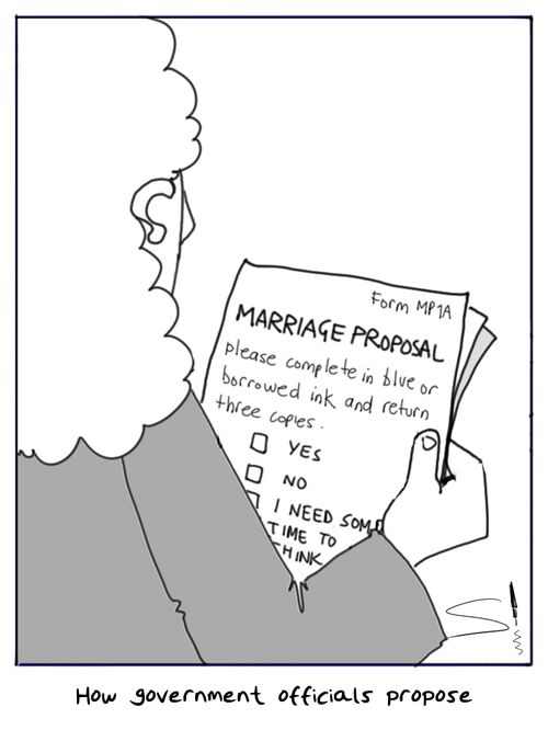 How government officials propose.