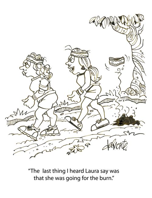 'The last thing I heard Laura say was that she was going for the burn.' 