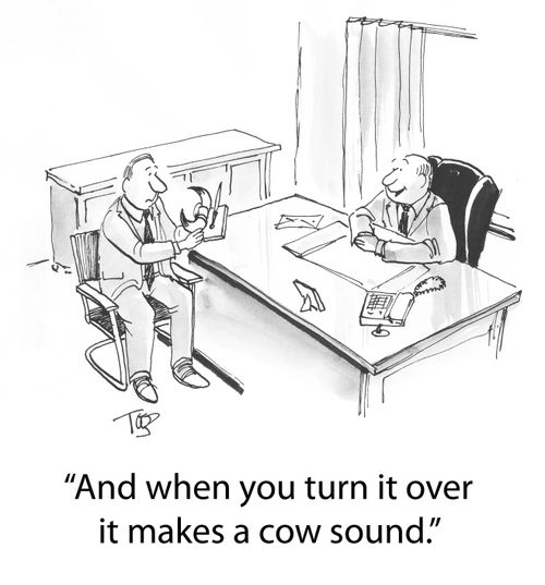 'And when you turn it over it makes a cow sound.'