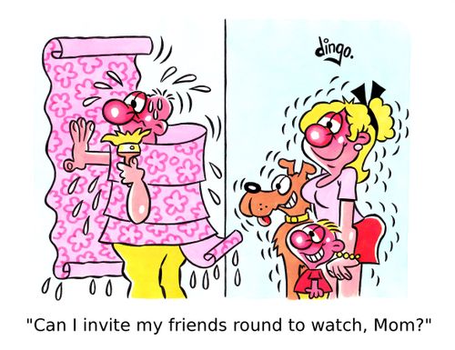 'Can I invite my friends round to watch, Mom?'