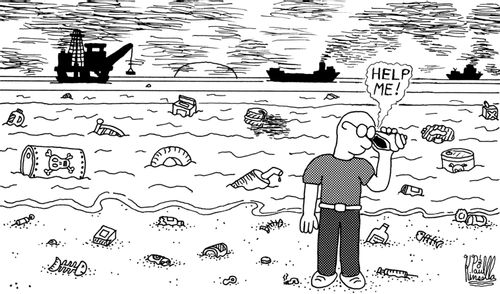 'HELP ME!' (hear the ocean)