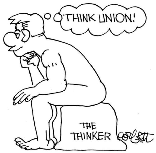 The Thinker: 'Think union!'
