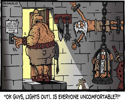 'Ok guys, lights out!...Is everyone uncomfortable?!'