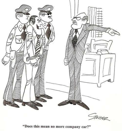 'Does this mean no more company car?'