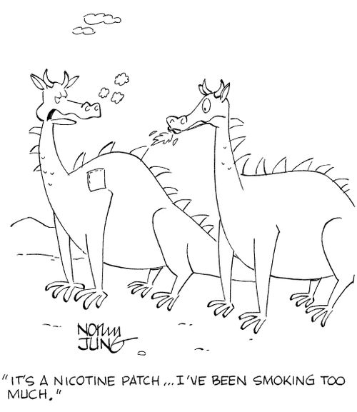 'It's a nicotine patch...I've been smoking too much.'