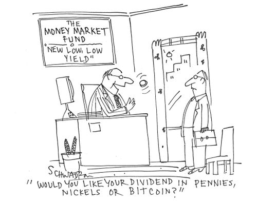 'Would you like your dividend in pennies, nickels or bitcoin?'
