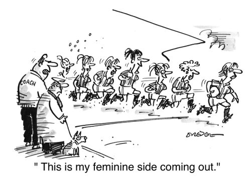 'This is my feminine side coming out.'