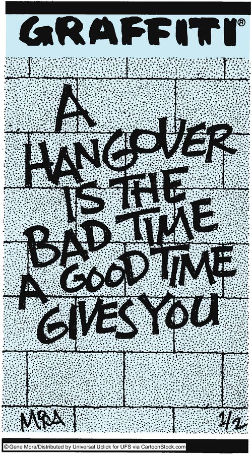 A Hangover is the Bad Time a Good Time Gives You.