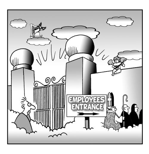 Employees entrance.