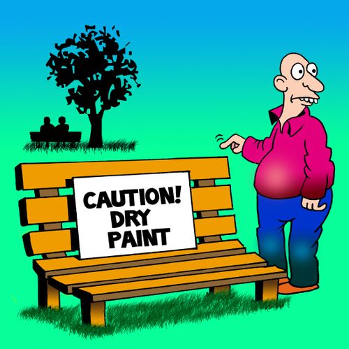Caution dry paint!