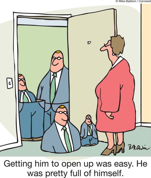 Getting him to open up was easy. He was pretty full of himself.