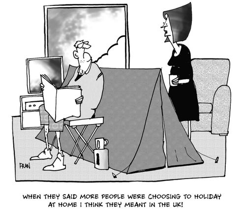 When they said more people were choosing to holiday at home I think they meant in the UK