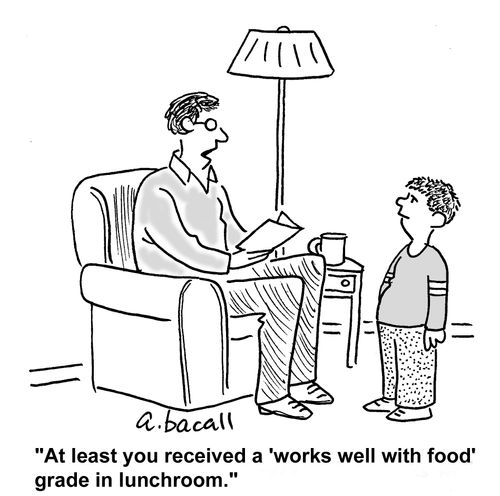 At least you got a 'works well with food grade' in lunchroom.