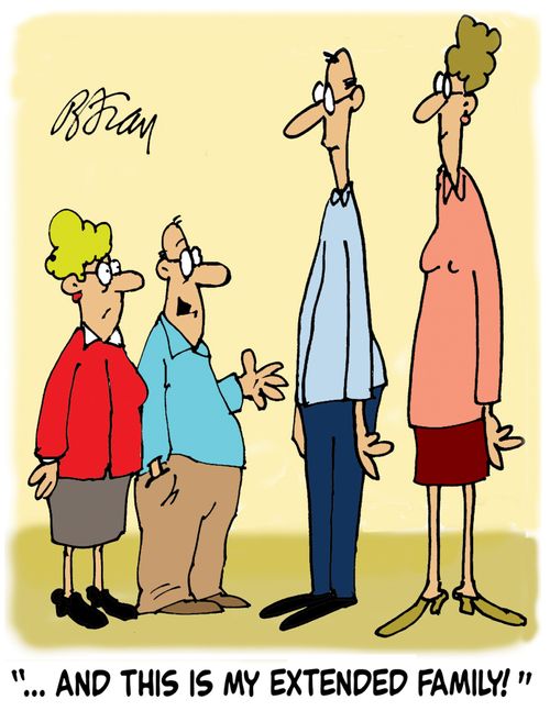 '...and this is my extended family!'