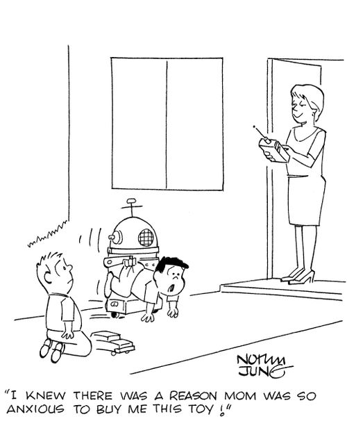 'I knew there was a reason mom was so anxious to buy me this toy!'