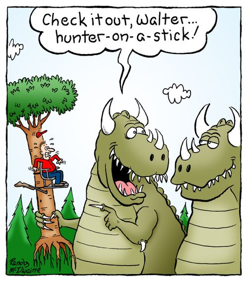 'Check it out, Walter... hunter-on-a-stick!'