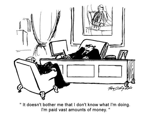 'It doesn't bother me that I don't know what I'm doing. I'm paid vast amounts of money.'