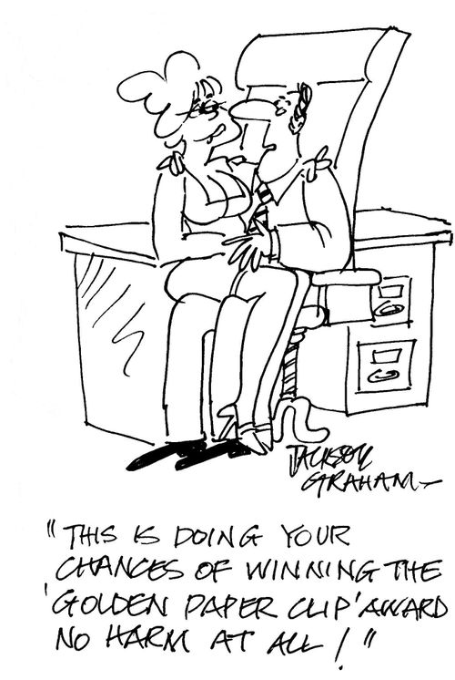 'This is doing your chances of winning the 'Golden Paper Clip' award no harm at all!'