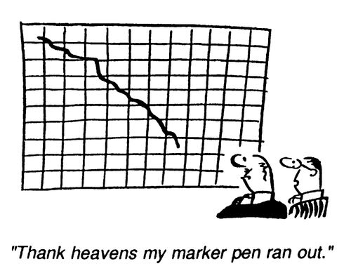 "Thank heaven's my marker pen ran out."