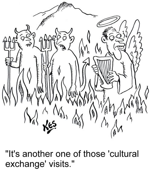 "It's another one of those 'cultural exchange' visits."