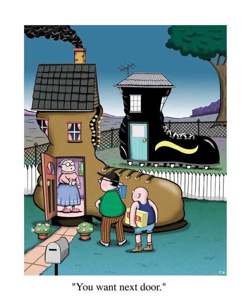 'You want next door.'