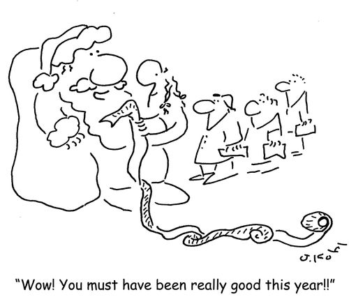 "Wow!  You must have been really good this year!"
