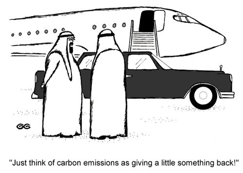 'Just think of carbon emissions as giving a little something back!'