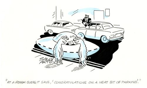 'A a rough guess it says, 'congratulations on a neat bit of parking.'' 