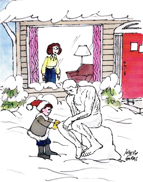 Child making ice sculpture.