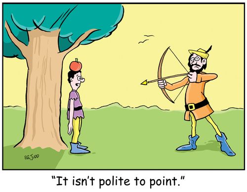 'It isn't polite to point.'