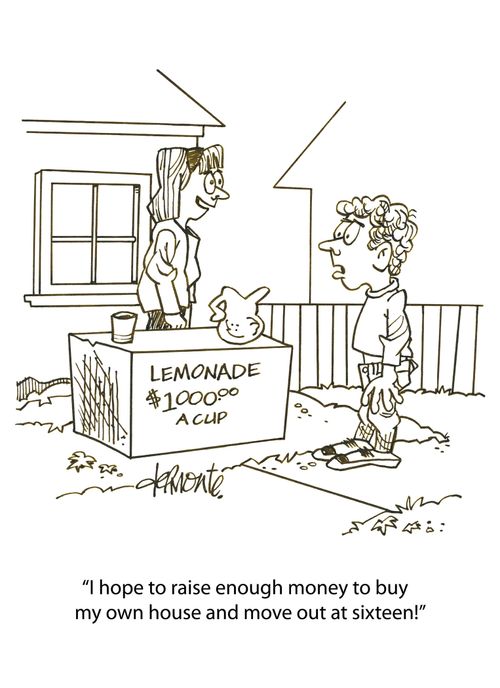 'I hope to raise enough money to buy my own house and move out at sixteen!'