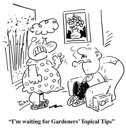 'I'm waiting for Gardeners' Topical Tips'