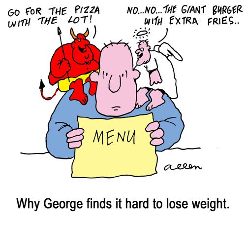 Why George finds it hard to lose weight.