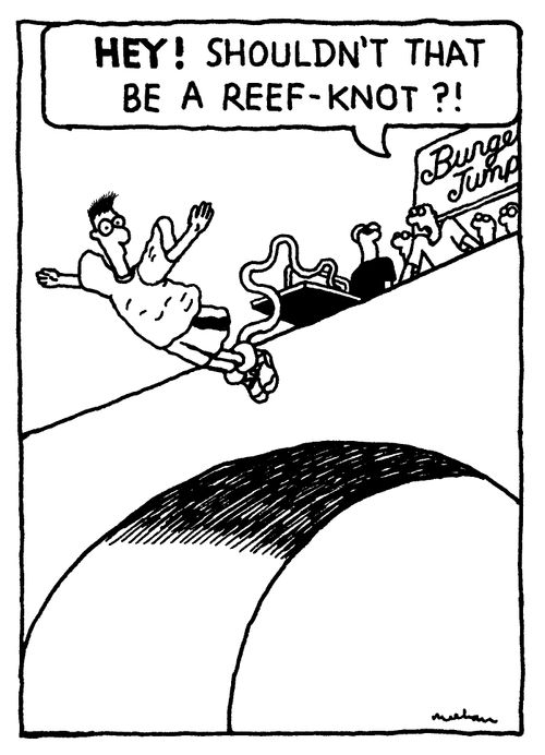 'HEY! Shouldn't that be a reef-knot?!'