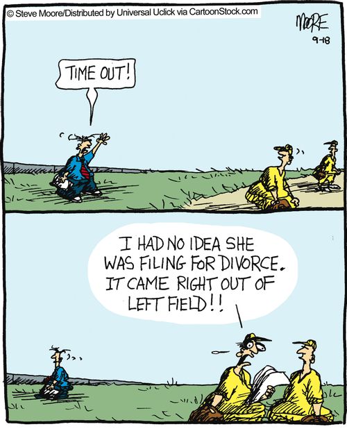 'I had no idea she was filing for divorce. It came right out of left field!!'