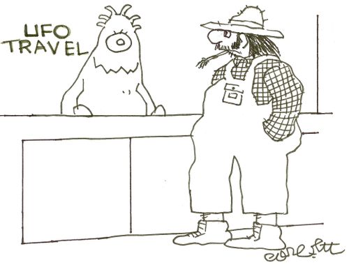 Hayseed at UFO travel.