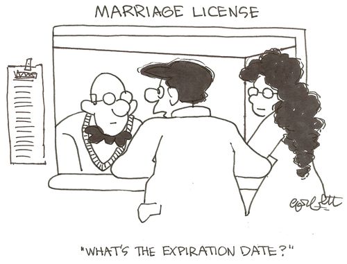 Marriage license: 'What's the expiration date?'