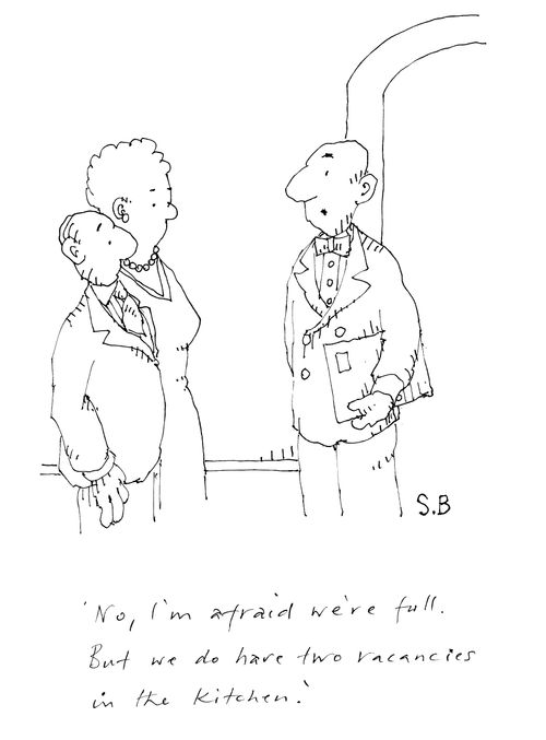 'No, I'm afraid we're dull. But we do have two vacancies in the Kitchen.'