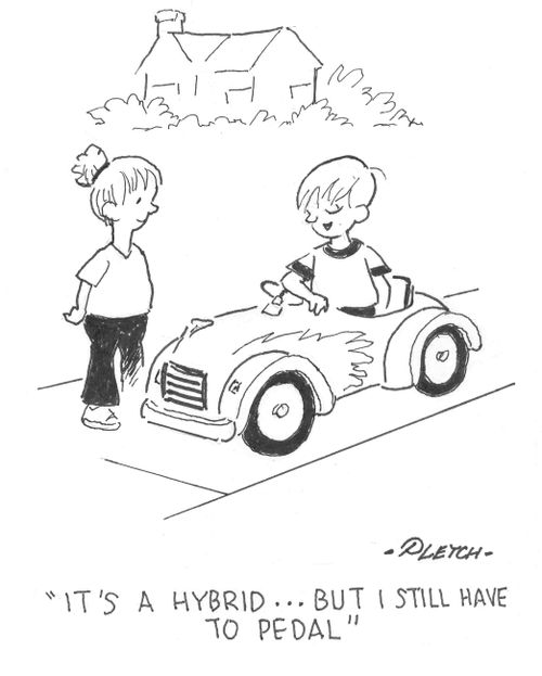 'It's a hybrid...but I still have to pedal'