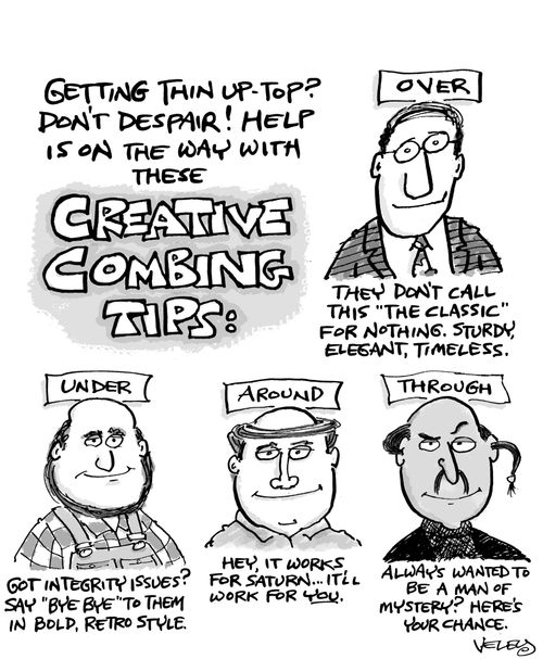 Getting thin up top? Don't despair! Help is on the way with these creative combing tips!