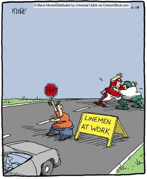 Linemen at work.