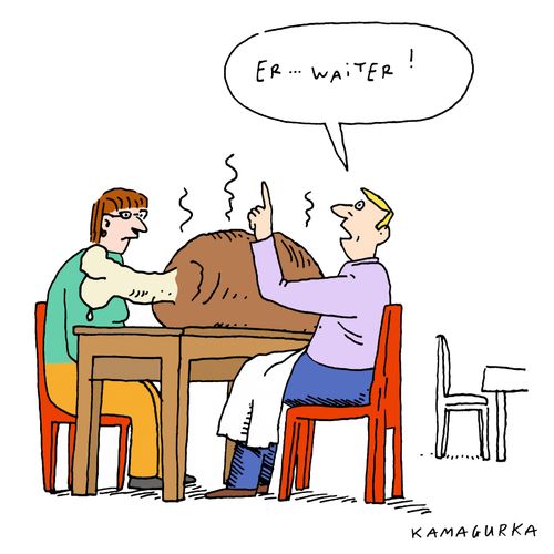 'Er... Waiter!'