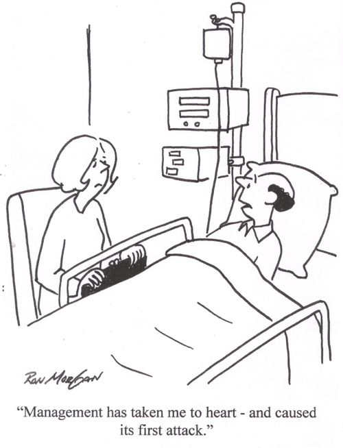 'Management has taken me to heart - and caused its first attack.' 